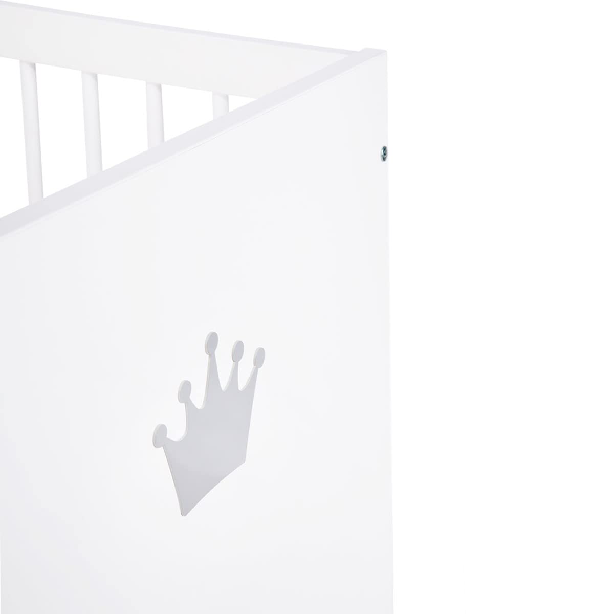 Mon Mobilier Design Blanka Chambre bébé lit évolutif et Commode avec Plan à Langer 120X60 Blanc