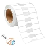 500 Pieces/Roll Self-Adhesive Blank Jewelry Price Tags,White Blank Jewelry Price Labels Rectangle Shape Necklace Earring Bracelet Ring Display,Selling Display Quick Peel Off
