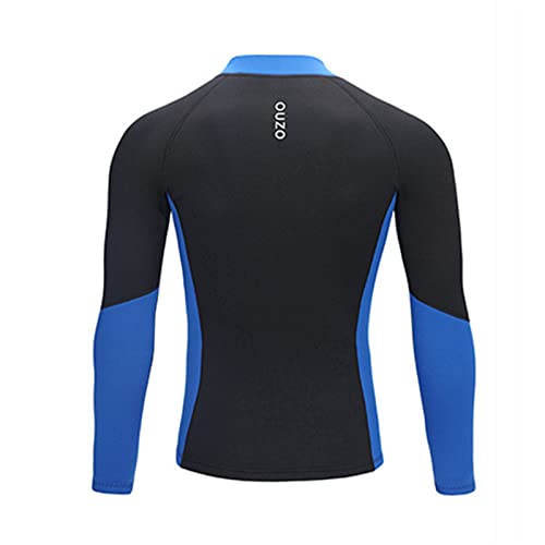 Camiseta de neopreno para hombre 1.5MM con cierre frontal y mangas largas para buceo, surf, natación y snorkel miniatura 6