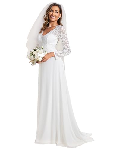 Ever-Pretty Women’s Fall Long Sleeve Lace V Neck...