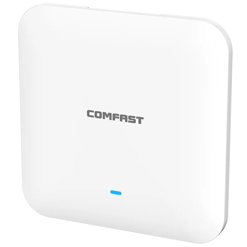 COMFAST CF-E393AX AX3000 Dual Band WiFi 6 Ceiling Access Point | Mesh, MU-MIMO, OFDMA | Long Range Indoor Router | Seamless Roaming | Gigabit PoE+ | Smart Ceiling Mount AP