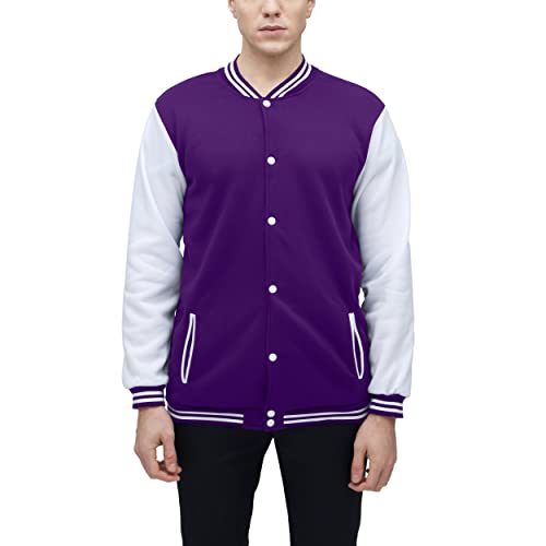Image of Yuji Itadori Mens Varsity Jacket Baseball Letterman Bomber Jacket Fleece Long Sleeve Coat Casual Clothing XXS-3XL