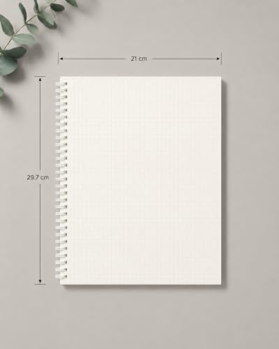 Image of PaperO Professional A4 Square Grid Notebook | 5MM Square Graph Design | 100 GSM Size (8.5 x 11 inches) | Ideal for Architects & Designers | Kraft Cover | 100 Pages | (Millboard Cover Grid Book)