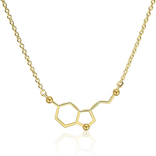 Collier structure chimique au quotidien pour étudiante en science