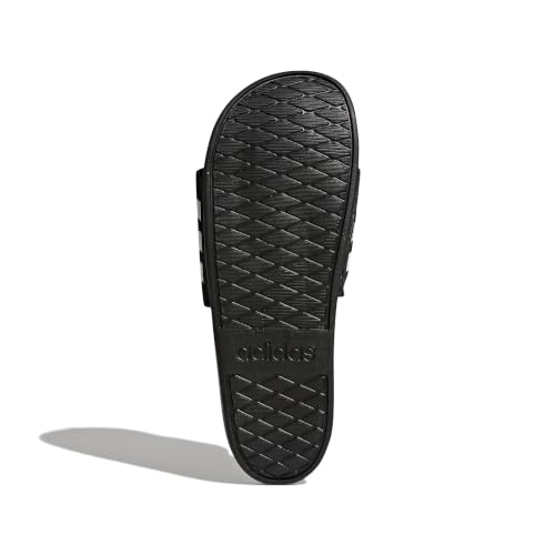 Image of adidas Unisex, Adilette Comfort Slides, Black /White /Black 5, 8, Medium