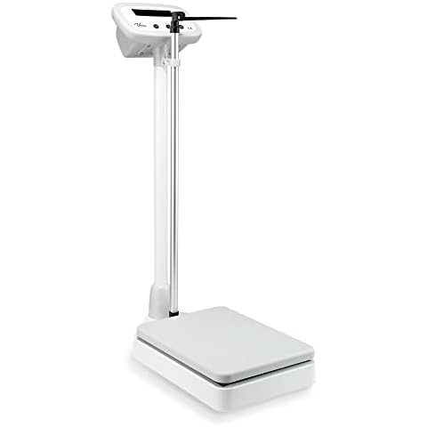AdirMed Digital Physician Scale with Mechanical Height Rod - Eye-Level Measuring Station for Body Weight, Height & BMI - Ideal for Gyms, Medical Facilities & Rehabilitation Centers Cover
