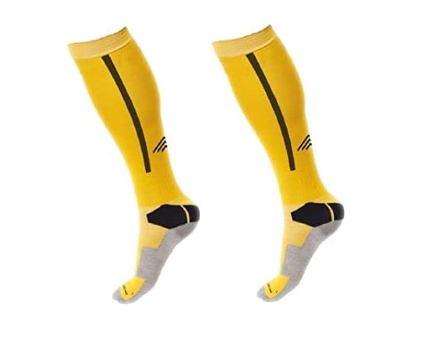 Sports Athletic Socks Cotton Stockings for Men & Women, Knee High Length Superior Grip for Shin Guard, Anti Slip Blister Protection Anti Odor Bamboo Football Socks (Free Size)-image-48