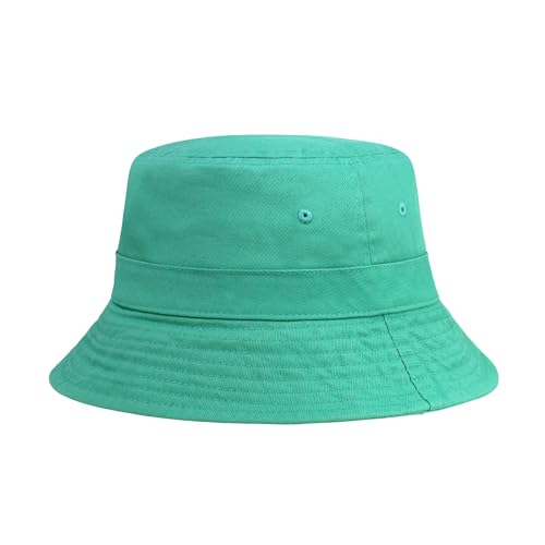 Image of Hot Summer Bucket Hat Trendy Cotton Sun Cap for Beach Golf Fishing | Breathable cotton, fun outdoor vacation style, packable boonie design for men and women