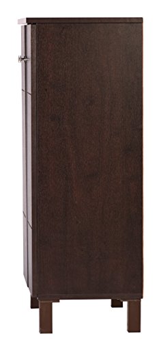 Image of DeckUp Alvo 2-Door Engineered Wood Shoe Rack (Dark Wenge, Matte Finish)