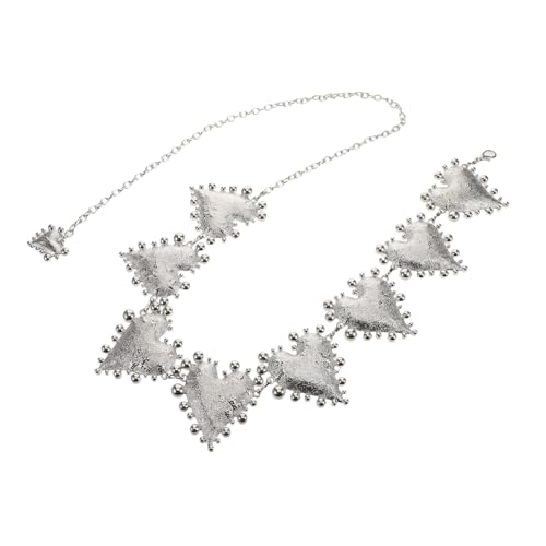 Elegant Women Waist Chain Belt Oversized Heart Design Body Jewelry for Parties Dates Fashionable Decorative Belt for Dresses and Outfits