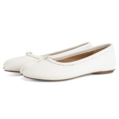 Image of VBDB Tabi Ballet Flats Shoes for Women Rounde Toe Wide Width Split Toe Low Heel Comfortable Flats Shoes
