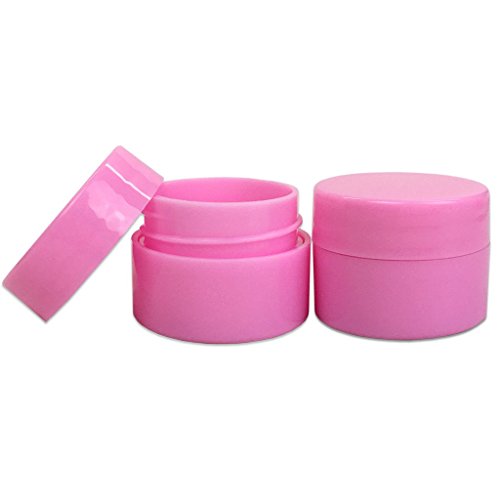 Beauticom 36 Pieces 7G/7ML (0.25oz) PINK Sturdy Thick Double Wall Plastic Container Jar with Foam Lined Lid for Pills, Medication, Ointments and Other Beauty and Health Aids - BPA Free - Thumbnail 3