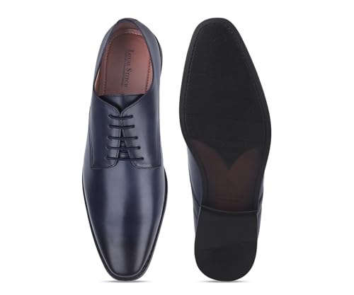 Image of LOUIS STITCH Formal Derby Lace Up Shoes for Men | Handcrafted Italian Leather Mens Shoes (LSNRXPL)