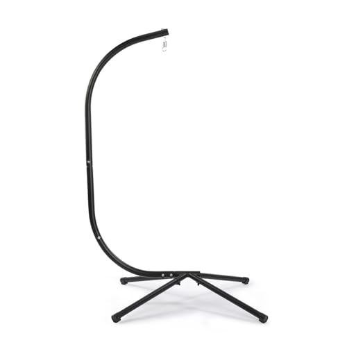 ONCLOUD Hanging Chair Stand Only | 400 LBS Heavy Duty C Frame Swing Stand Elegant Solid Steel Hammock Chair Stand Weatherproof for Indoor/Outdoor Fits Egg Chairs & Macrame Hanging Chairs