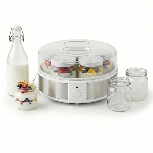 Iogurteira Elétrica Automática Compacta para Iogurte Caseiro e Natural (220, Volts)