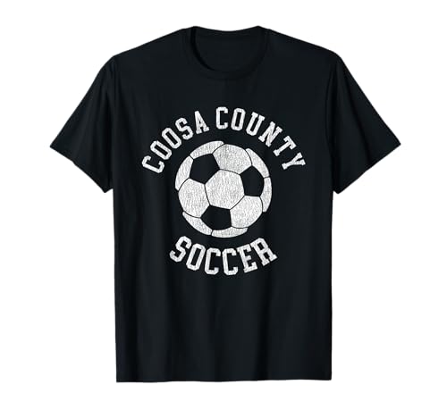 Coosa County Soccer Retro Distressed 90's Vintage T-Shirt