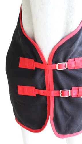 Image of Challenger Horse Sheet Polar Fleece Cooler Exercise Blanket Wicks Moisture Red 4352