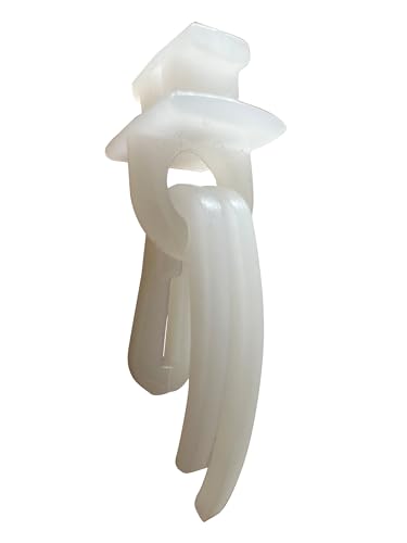 rewagi 100 Drehgleiter PIR & 100 Gardinenhaken doppelt - weiß, schwarz (weiß) - 5,8 – 6,3 mm