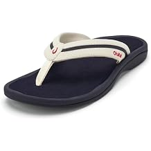 OLUKAI Ohana Palua Womens Beach Sandals, Water Resistant Flip Flops, Arch Support & Comfort Fit, Lightweight & Durable, Enhanced Grip & Traction