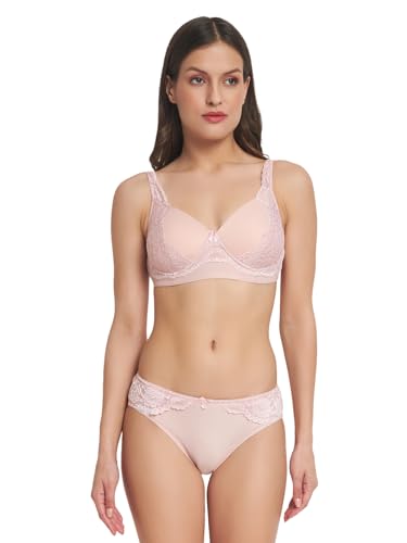 Image of Full Coverage Comfortable Wireless Padded Bra and Hot Panty Set for Women's and Girls