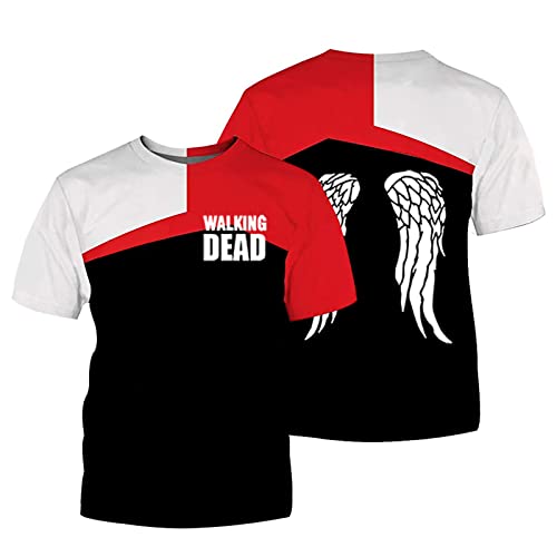MUSSEN Camisetas Manga Corta Hombre The Walking Dead Deporte, Camiseta de Cuello Redondo Moda,...