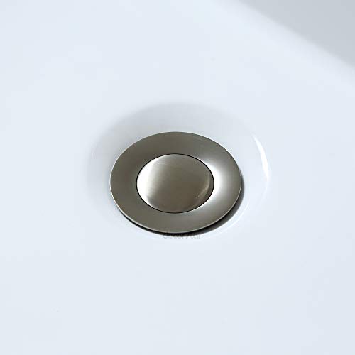 Decor Star PU-003-TB-V2 1 1/2" Bathroom Faucet Vessel Vanity Sink Pop Up Drain Stopper Without Overflow Brushed Nickel