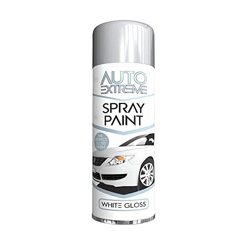 Classic Signature - 1 x Auto Extreme White Gloss Spray Paint 250ml Professional Quality, Perfect Finish for Cars, Bikes,Vans, Metal, Wood
