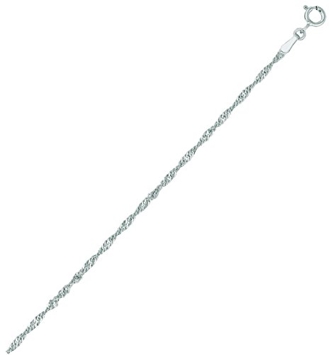 Ritastephens 10K Gold Singapore Rope Pendant Chain Necklace and Anklet 10 inches 1.5 Mm2