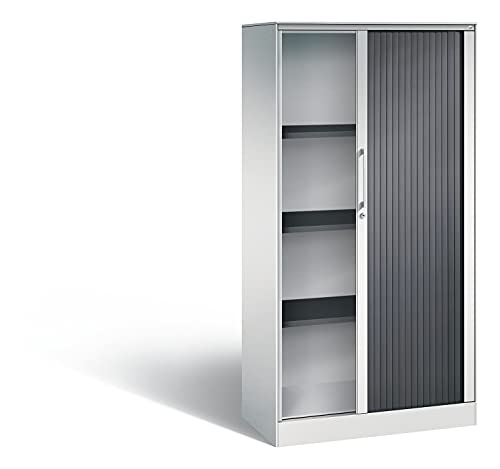 Rollladenschrank ASISTO Höhe 1617 mm Breite 800 mm lichtgrau schwarzgrau C+P