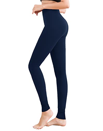 Image of Pnadty Women's High Waisted Velvet Warm Elastic Tights Winter Fleece Lined Thick Leggings Pants