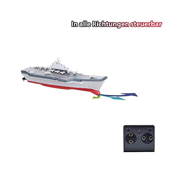 RC ferngesteuertes Mini Kriegsschiff, Flugzeugträger, Schlachtschiff, Schiff, Boot, Komplett-Set inkl. integr. Akku… – Bild 5