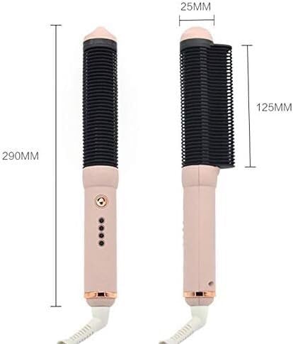 Plancha para el cabello eléctrica WJREGG, cepillo alisador profesional, peine caliente para alisado y rizado, calentamiento rápido miniatura 3