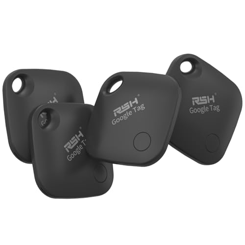 Air Tracker Tag 4 Pack for Android Luggage Tracker Tags Works with Google Find Hub, Bluetooth Tracker Smart Key Finder and Item Locator for Luggage, Backpack, Suitcases, Replaceable Battery