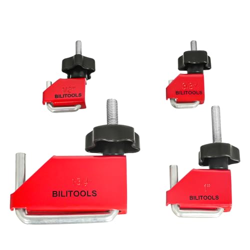 BILITOOLS 4-tlg Schlauchklemmen Werkzeug Set Schlauchklemmenzange Sortiment zum Abklemmen von Benzinschläuchen und Kunststoff-Leitungen ohne Beschädigungen