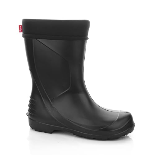 LEMIGO Damen Sehr Leichte Regenstiefel aus EVA-Schaumstoff mit Futter DAKOTA 36-42 EU/Schwarz, 39