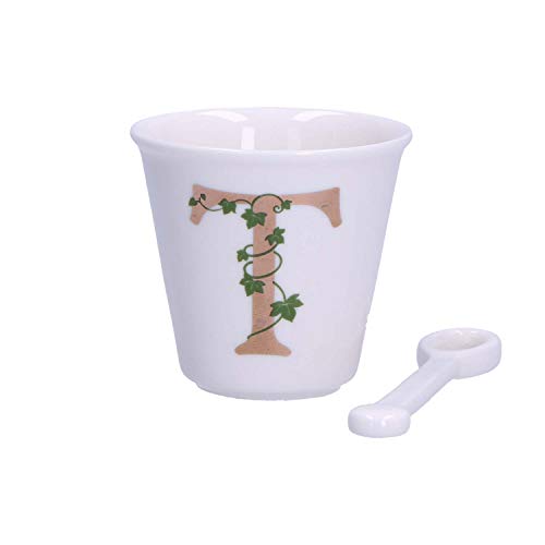 La Porzellan, Weiß, einzigartiges Schnapsglas 'T' mit Löffel, 75 cm, in Geschenkbox Cover