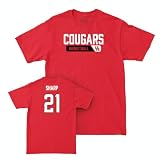 NIL Store Emanuel Sharp Houston Men's Basketball Red Staple Tee