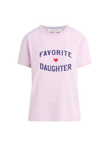 Favorite Daughter Womens Logo Tee Wisteria W/Venetian Blue Large