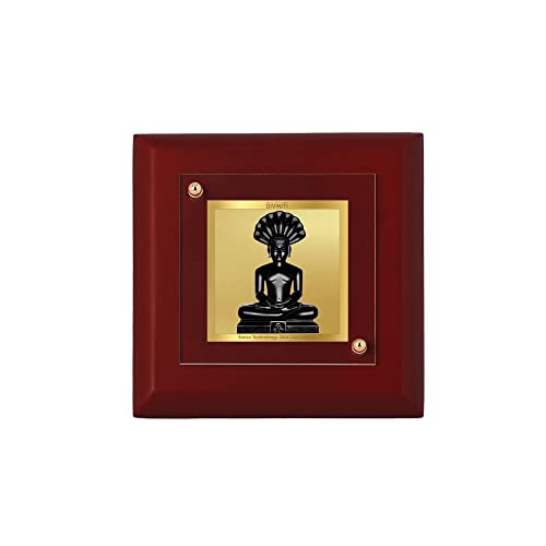 Cadre photo Parshvanatha plaqué or 24k en bois MDF de qualité supérieure