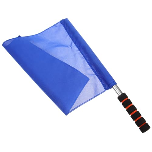 GAROZATION Multi-function Soccer Referee Flag Stainless Steel Pole Assistant Referee Flag for Outdoor Football