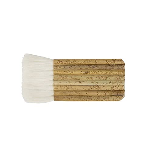 Yasutomo Sheep Hair Short Bamboo Handle Hake Brush, 3-1/4 in