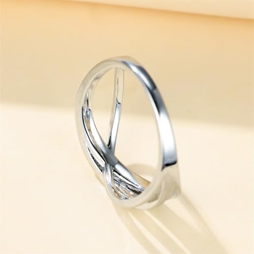 Fashion Dainty Stackable Infinity Knot Ring 925 Sterling Silver Plated Engagement Wedding Rings for Women Statement Jewelry Gift2