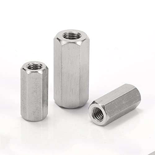 SyiXute 20 Pcs Long Rod Nut,M5 Hex Coupling Nut,Carbon Steel Long Hex Nut for Home Office Workshop Industrial Constructor and Multi Purpose Use (M5*8 * 15mm) - Image 3
