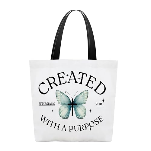 Christian Canvas Tote Bags for Women, Created With A Purpose