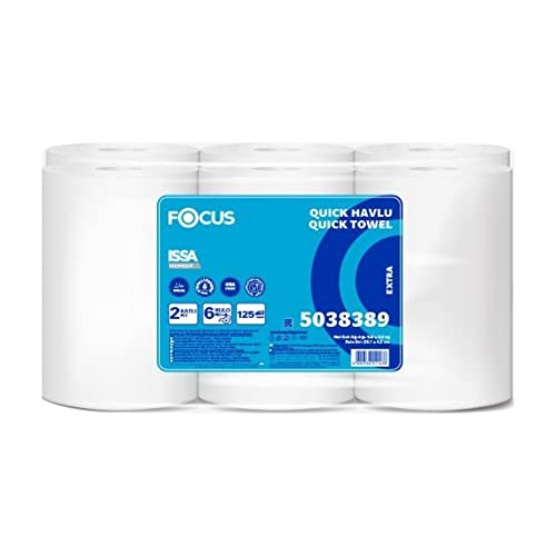 Peçete — Focus Extra Jumbo Havlu 6 Paket 5038389 2 katlı 20.7 cm en 125mt boy