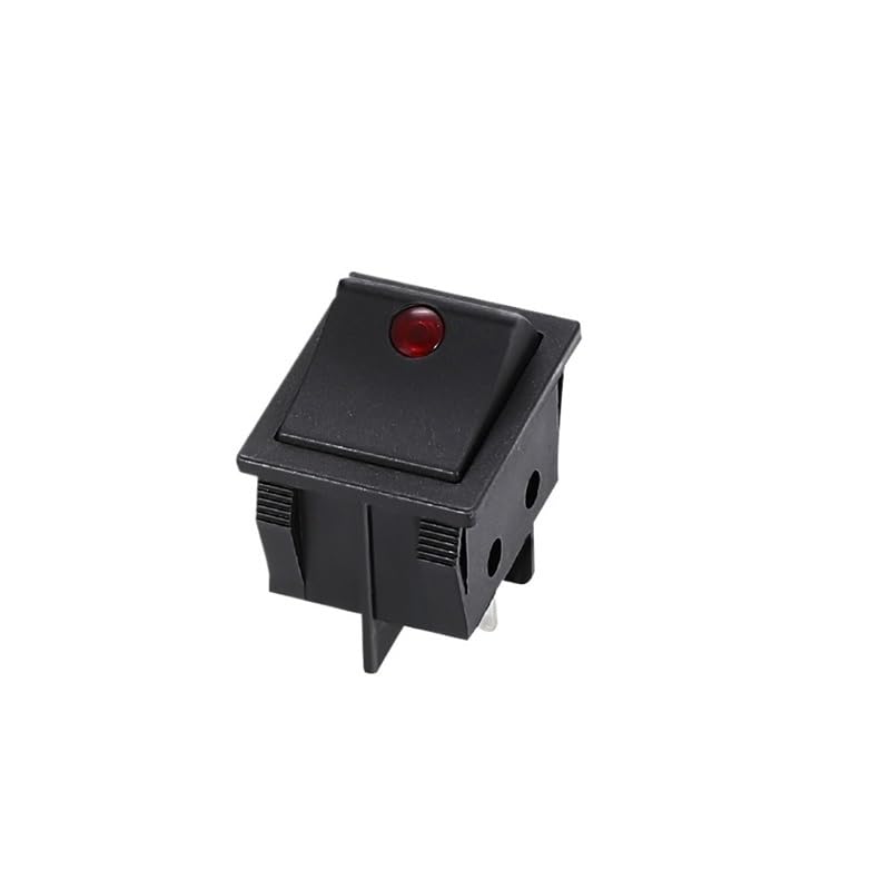 KCD4 Rocker Switch Ship Type Switch Rocker Power Button 4/6PIN red Light Green Light 31x25mm16A/30A 250v ON-Off/ON-Off-ON SXQWEPGOM(RED)