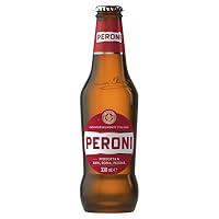 Peroni Red, Authentic Italian Beer Lager, Crisp Refreshing and Rich in Flavour, 4.7% ABV, 330mL (Case of 24 Bottles)