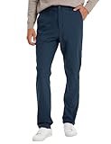FitsT4 Sports Herren-Golfhosen 30/32 Slim Fit Stretch Lange Golfhosen Passform-Alltagskomfort für Freizeit und Arbeit,Marineblau,36W/32L