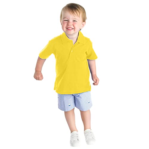 Toddler Kids Girls Solid Color 𝗣𝐨lo T Shirt Tops Short Sleeves Soft Cotton Comfortable Outdoor Casual2