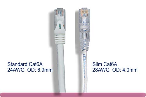 Cable de red SF Cable 3.05 m Cat 6A UTP blanco miniatura 2